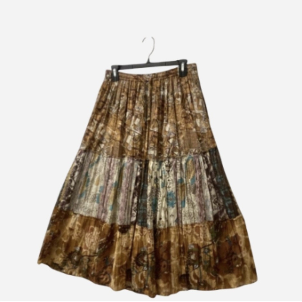 Pre-Owned Jane Ashley Multicolor Patchwork A-Line… - image 2